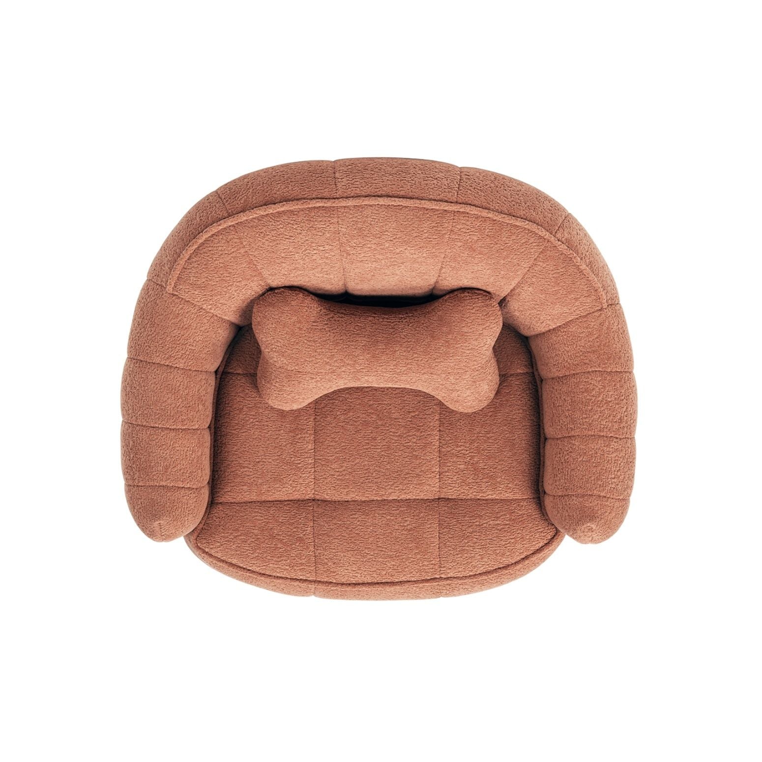 Louie - Dog Sofa Bed With Bone Pillow - Orange