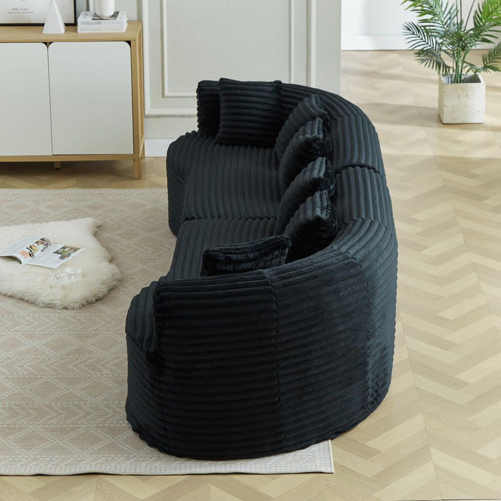 Sectional Sofa, Oversized 4 Seater With Deep Seat Design