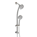 Multi Function Dual Shower Head System With 4.7" Rain Showerhead, 8 Function Hand Shower, Adjustable Slide Bar