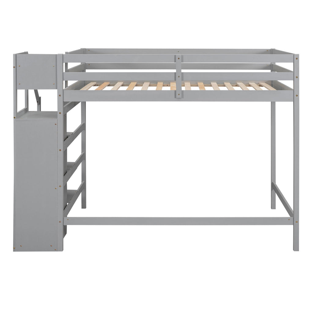 Loft Bed With Built In Storage Wardrobe And Staircase