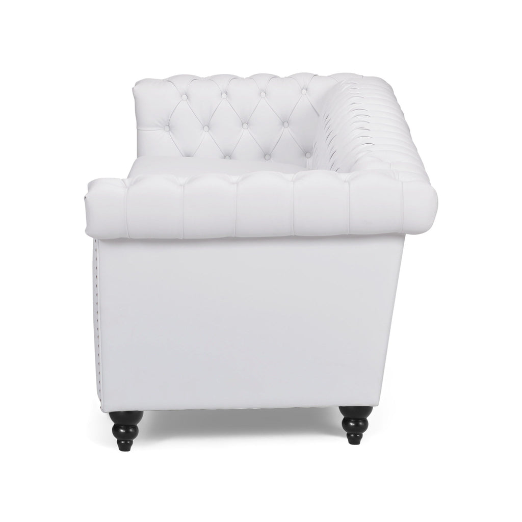 Chesterfield Style 3 Seater Sofa With Deep Button Tufting