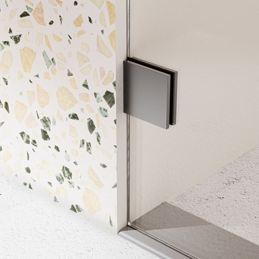 Frameless Single Sliding Soft Close Shower Doors, 5/16" Sgcc Tempered Glass