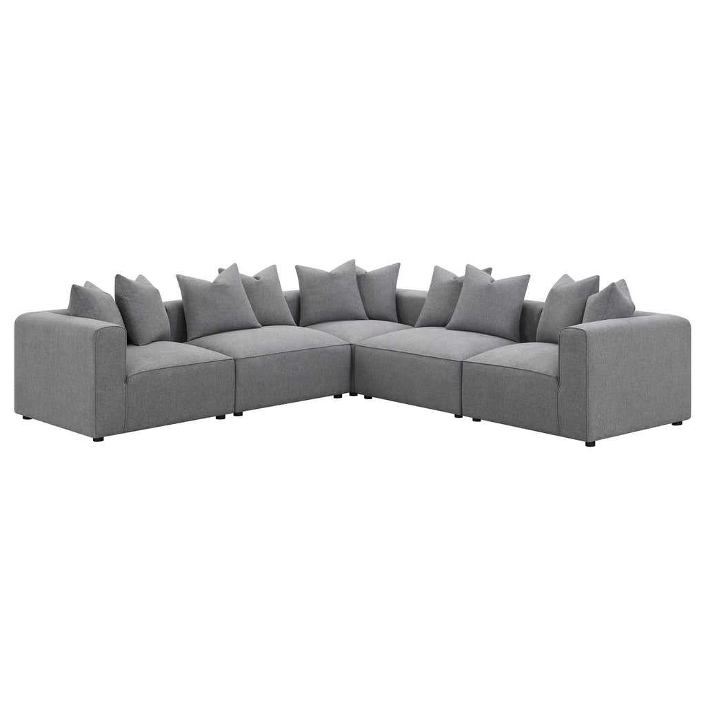 Amherst - Armless Chair With Accent Pillow - Gray