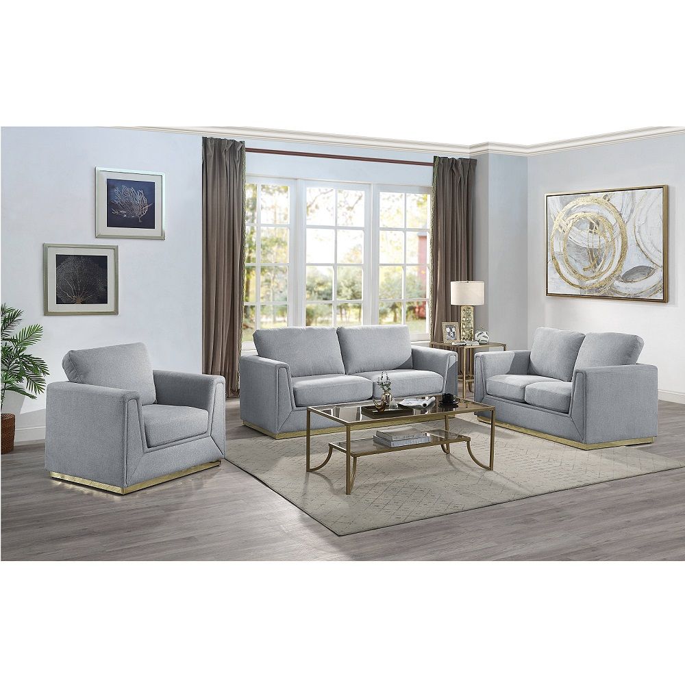 Valin - Chair - Gray Linen