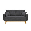 Upholstered Loveseat With Arms And Pillows