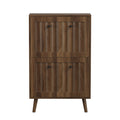 Shoe Cabinet, Upright Storage Unit - Walnut