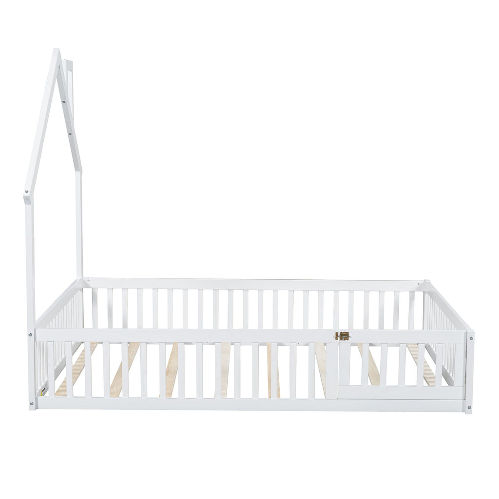 House Platform Bed With Guardrail