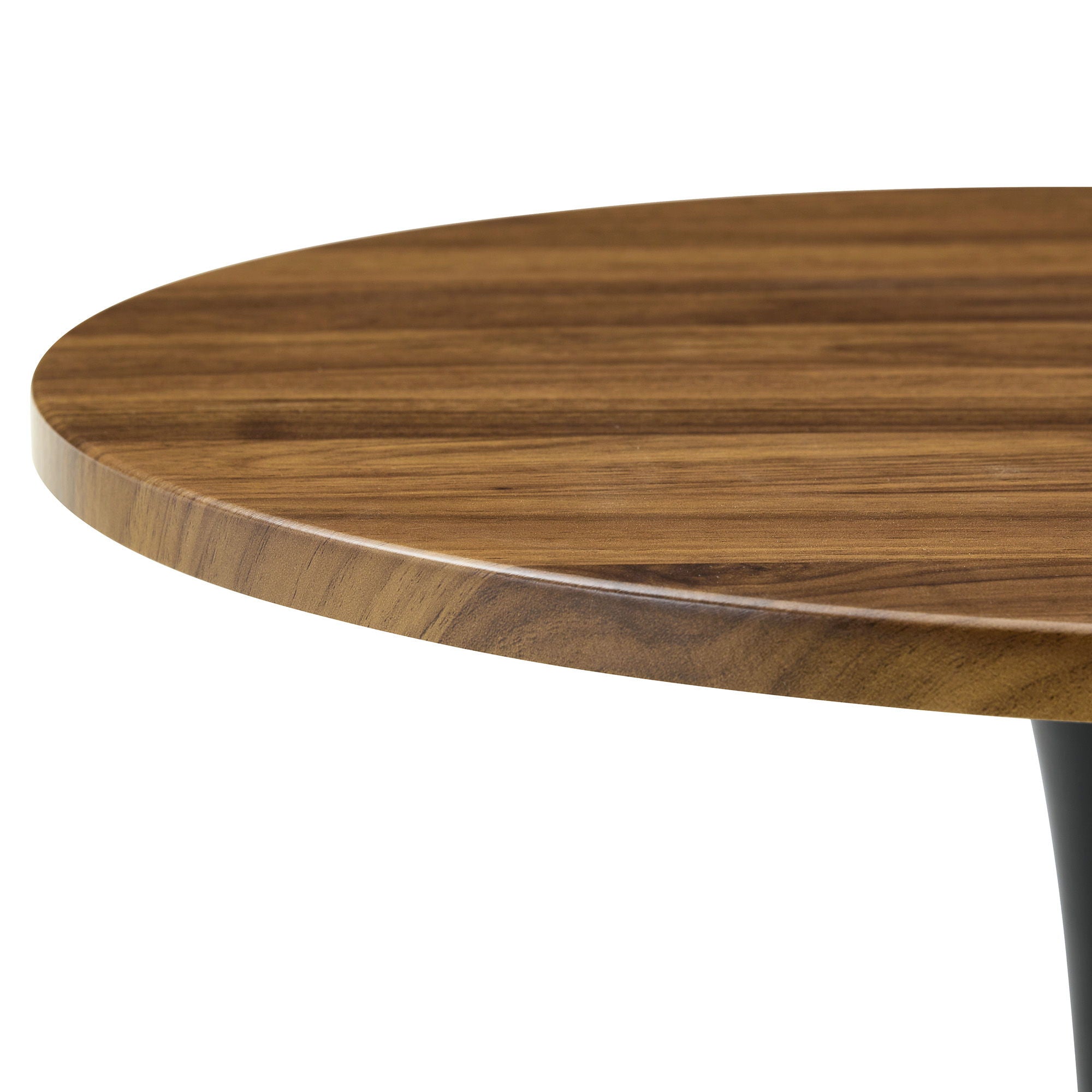 Round Dining Table With Thickened Engineered Wood Top And Metal Pedestal, 23.6" Diameter For Kitchen, Living Room, Or Small Spaces