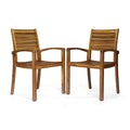 Outdoor Dining Chair, Stacking Design For Patio
