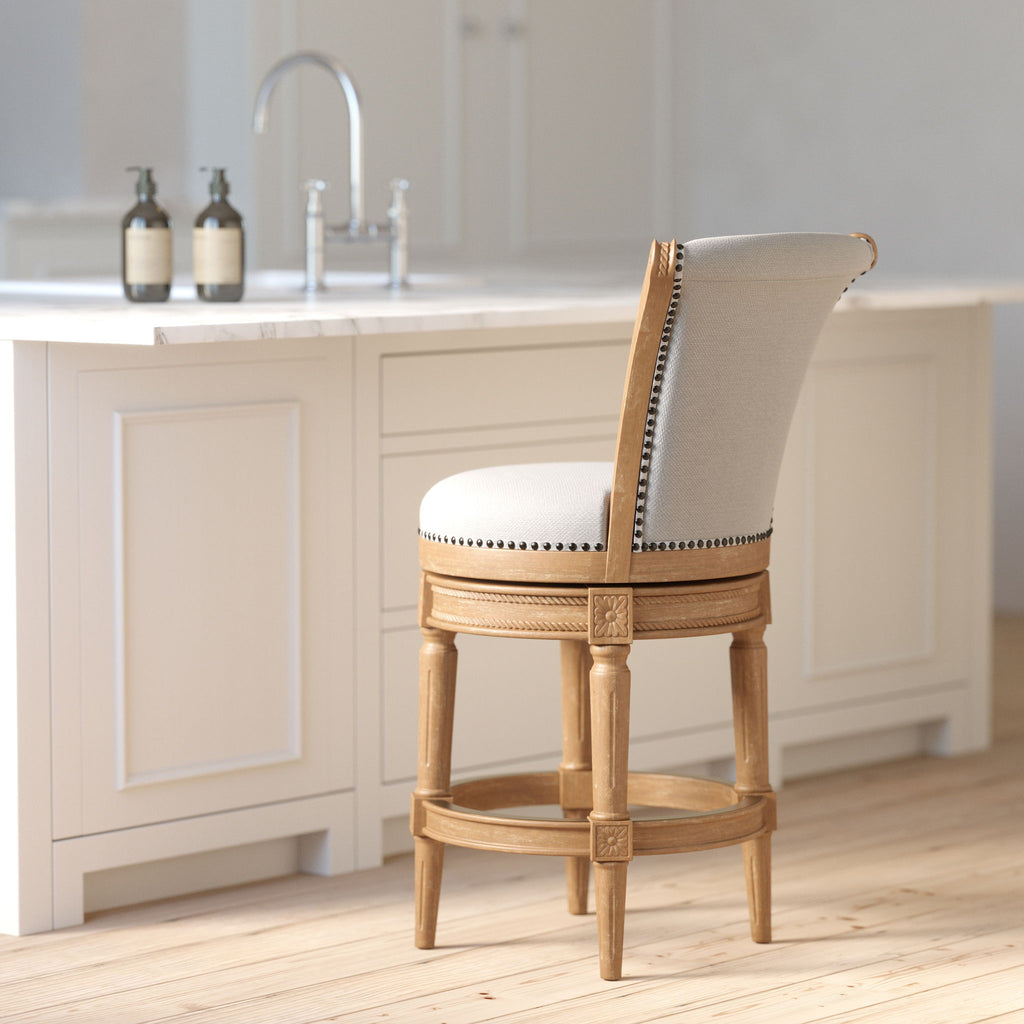 Swivel Barstool With High-Back