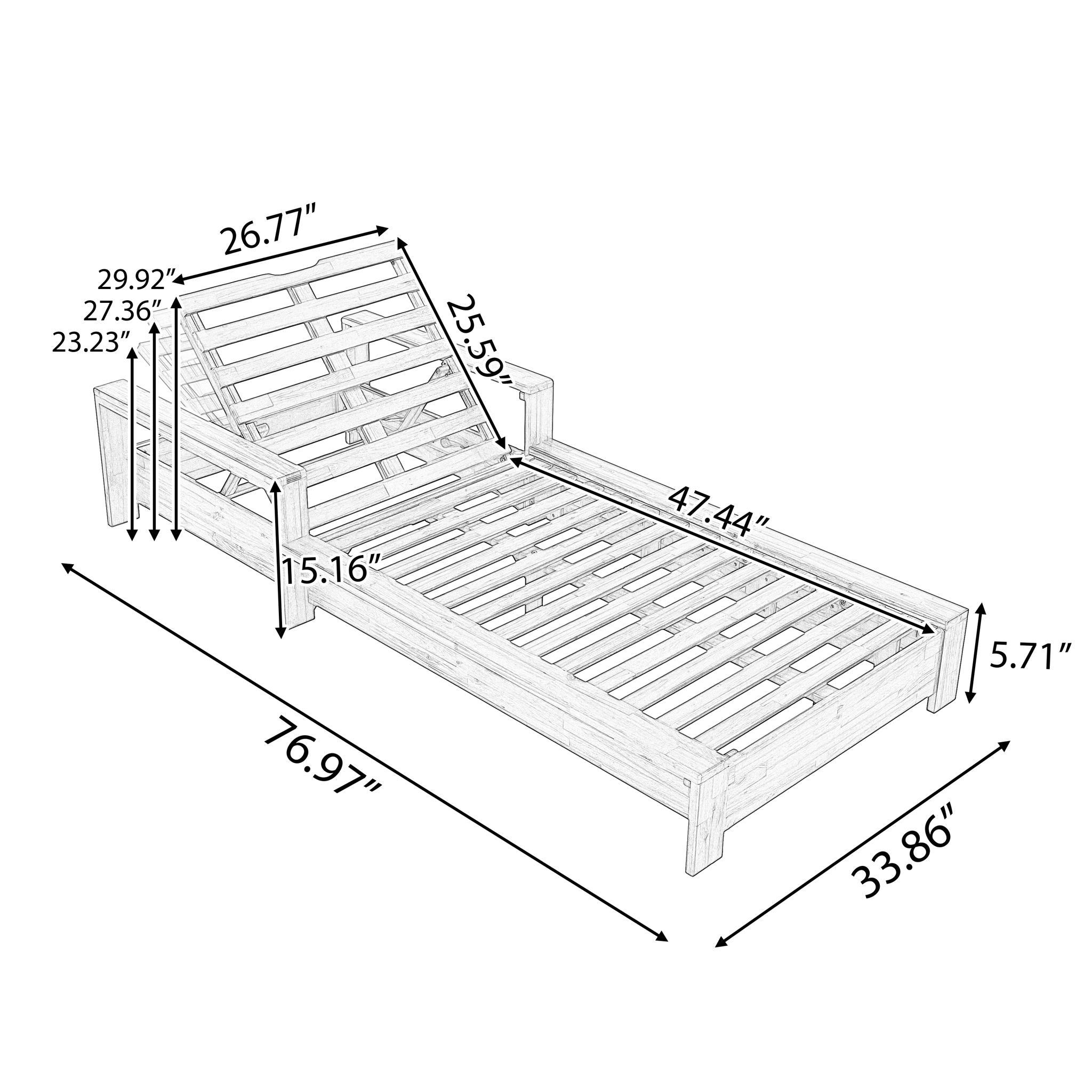 Chaise Lounge Set With 4 Fold Cushion And Built In Headrest, 3 Position Adjustable, For Patio Pool - Cream / Teak