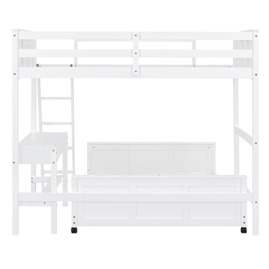 Full Over Full Bunk Bed With Desk