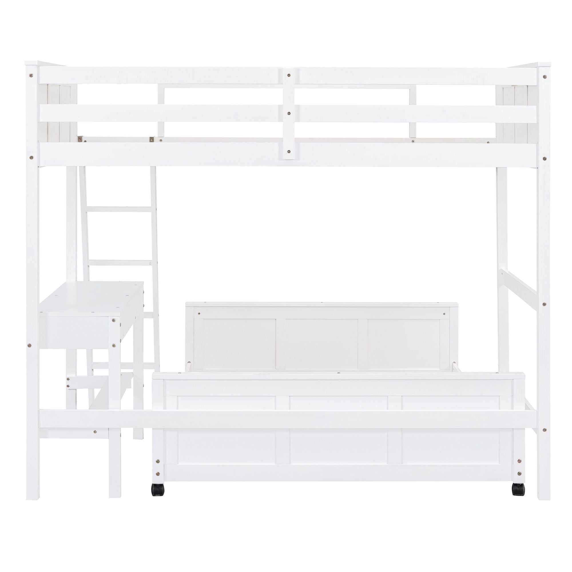 Full Over Full Bunk Bed With Desk