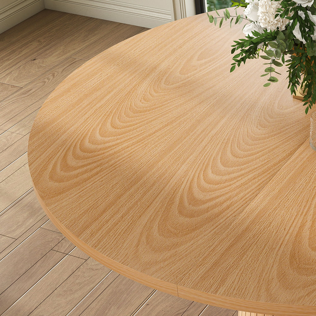 Round Dining Table With Strip Base