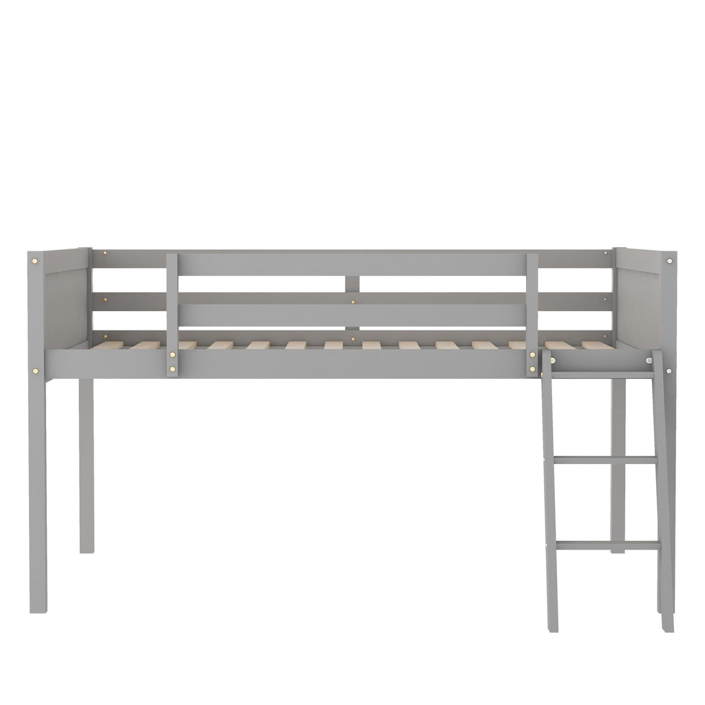 Low Loft Bed With Adjustable Ladder