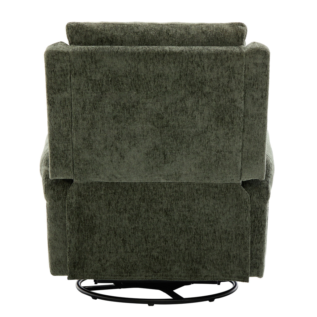 Manual Recliner Massage Chair With Swivel Rocker, 8 Massage Modes, Side Storage Pocket