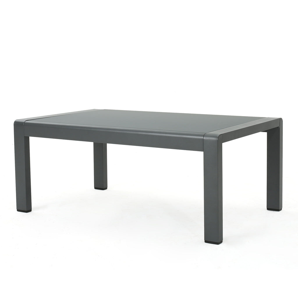 Outdoor Coffee Table Aluminum And Glass