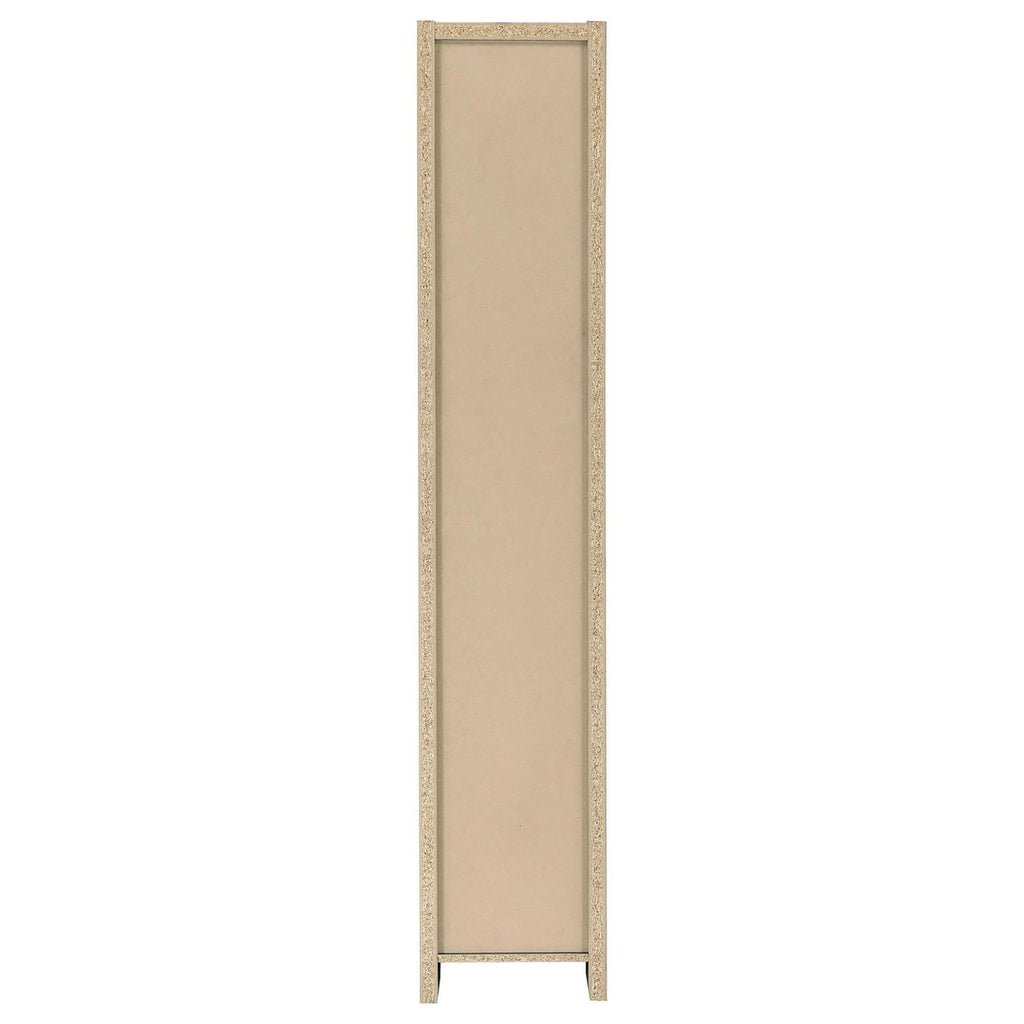 Rectangular Bookcase Tall Slim Storage With 9 Shelves - Brown