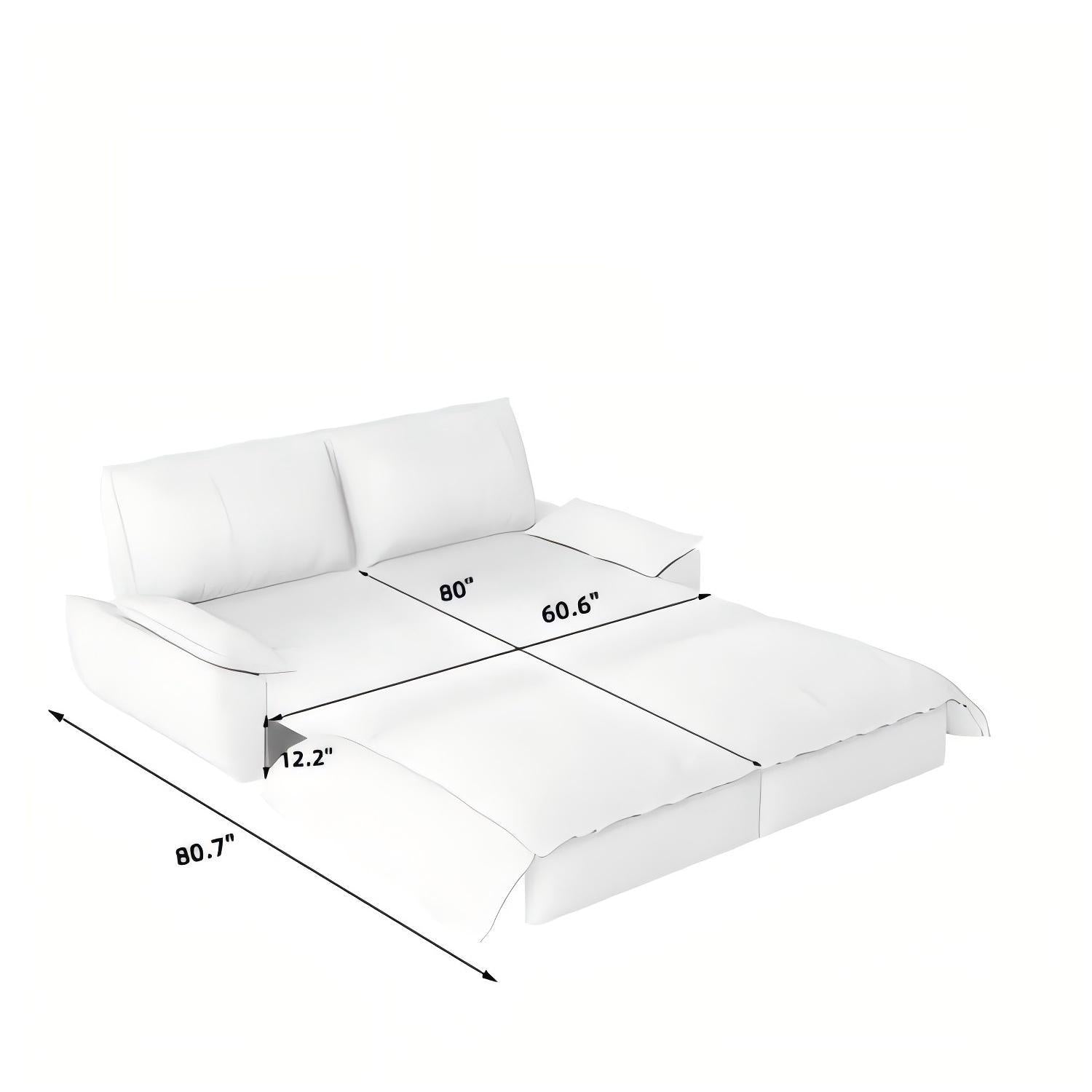 Queen Pull Out Sofa Bed, Convertible 3 In 1, Multi Functional - Blue