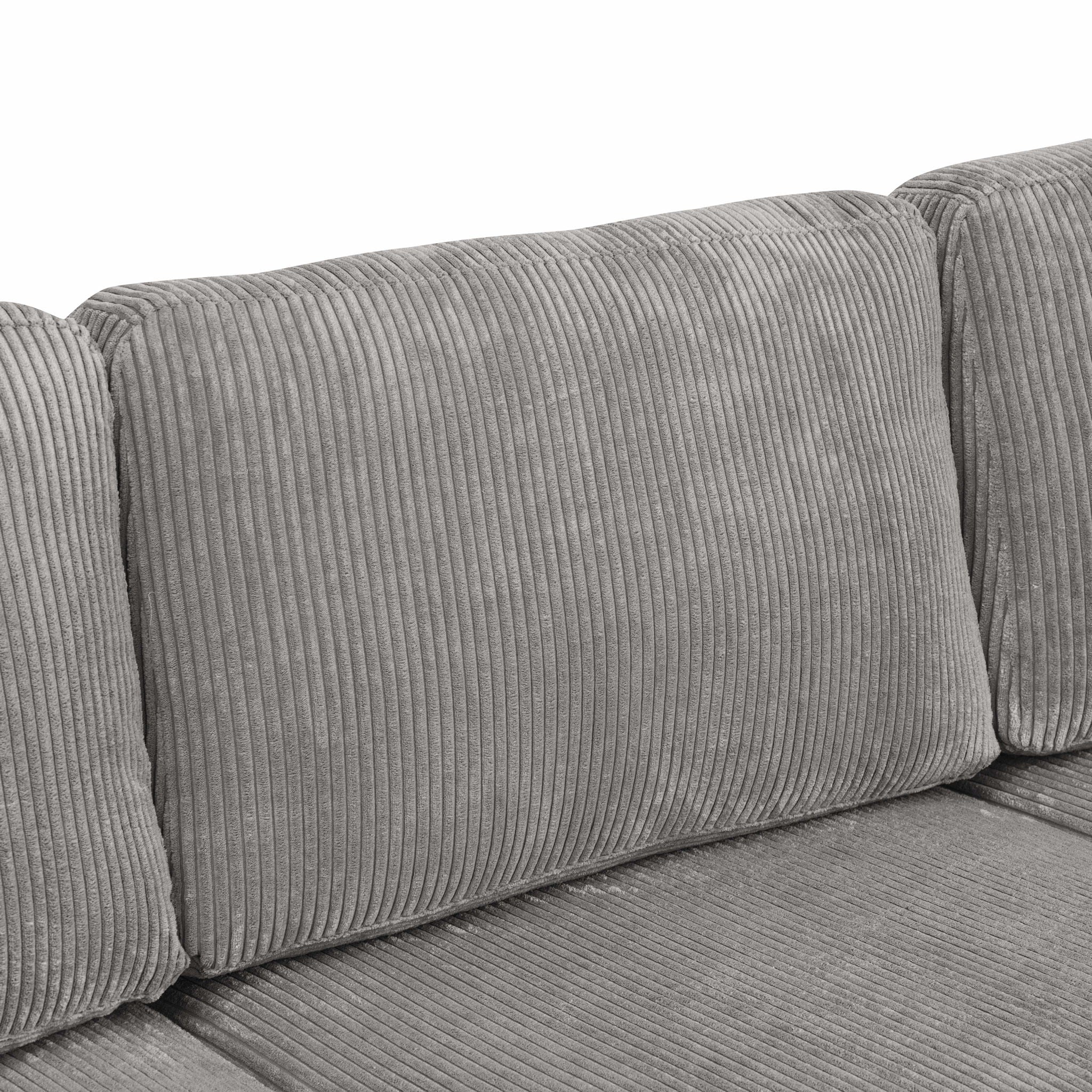 Upholstered Sectional With Toss Pillows