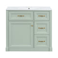 Modern Bathroom Vanity With Sink, 4 Drawers, Soft-Close Door, Adjustable Shelf
