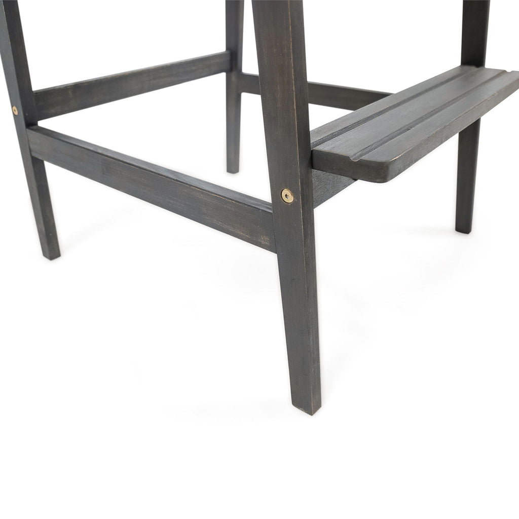 Outdoor Acacia Wood Adirondack Barstools (Set of 2)