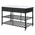 Emery - Kitchen Island - White Cultured Marble Top & Gray