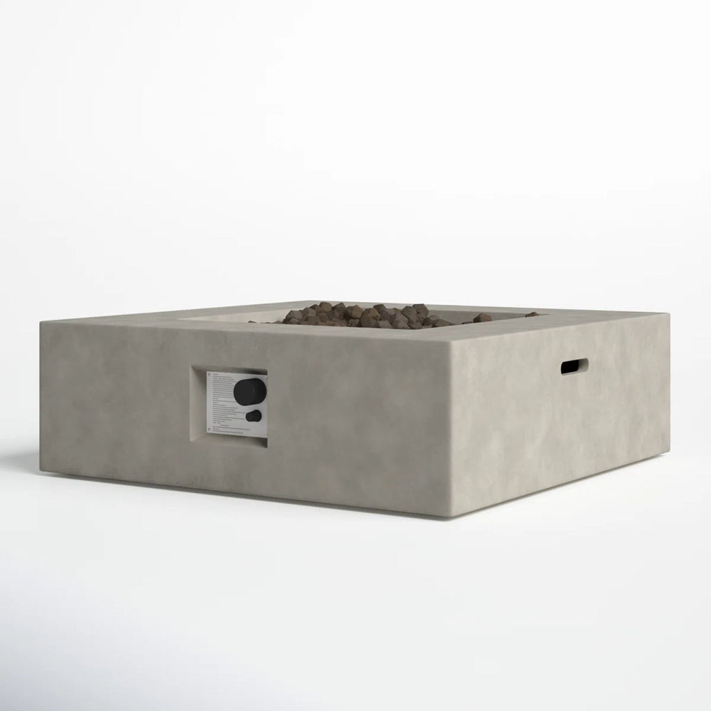 Outdoor Fire Pit Table - Natural / White