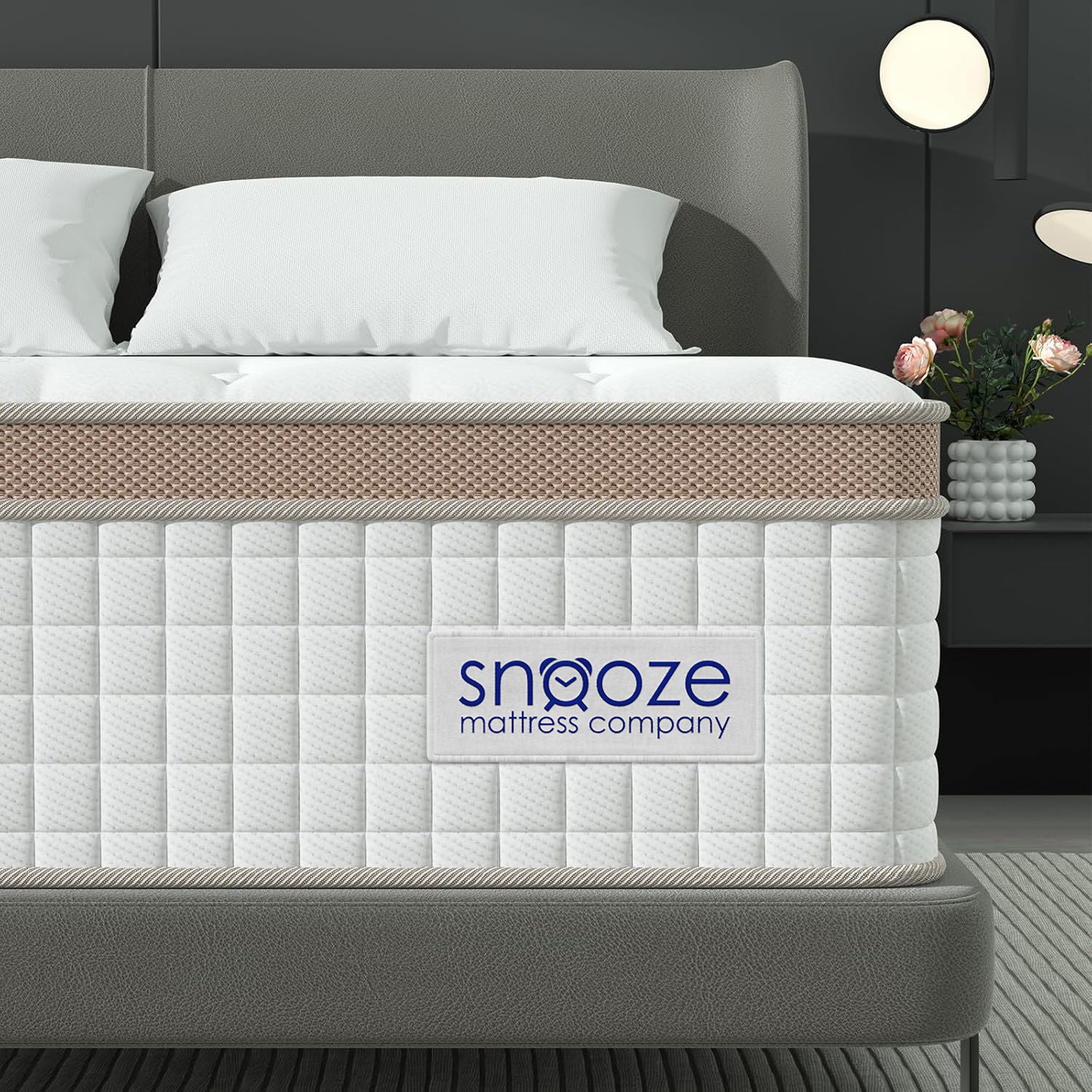 Snooze Mattress Company Harmony - 14" Euro Top Firm Hybrid Mattress With Independently Encased Coils & Gel Memory Foam