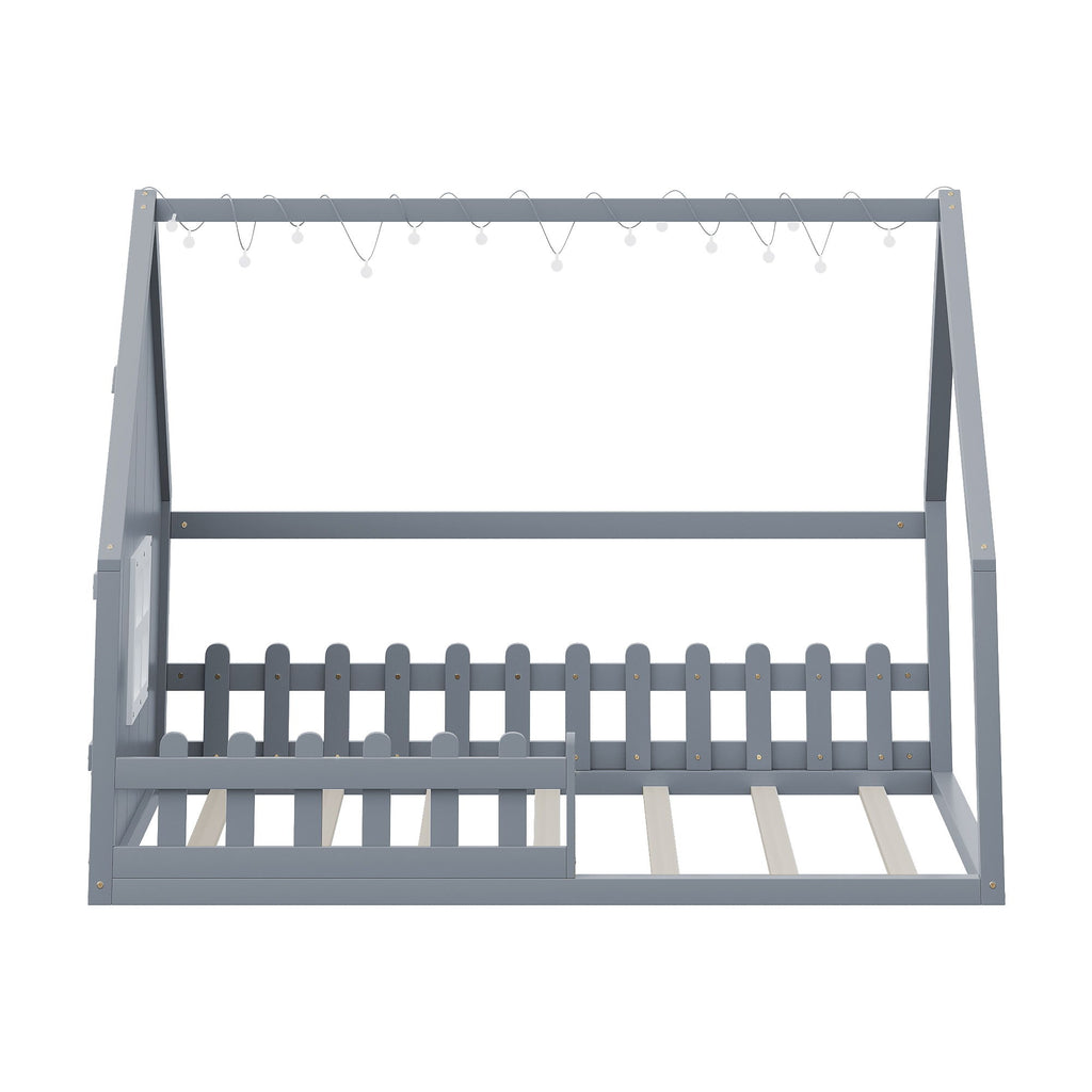 House Bed With Window And Fence