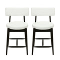 Mid Century Modern Counter Stools, Fabric Upholstered Chairs