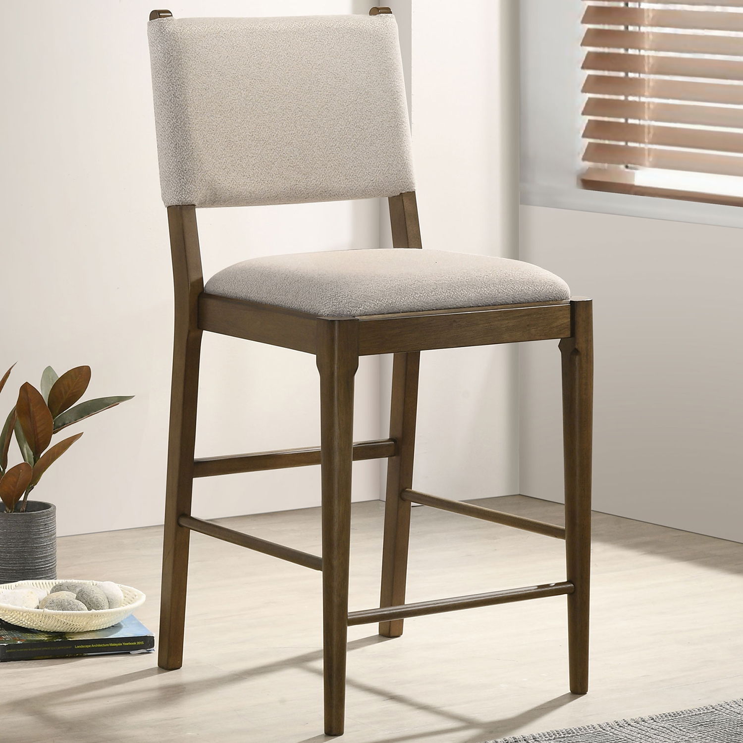 Crispin - Upholstered Counter Side Chair (Set of 2) - Brown