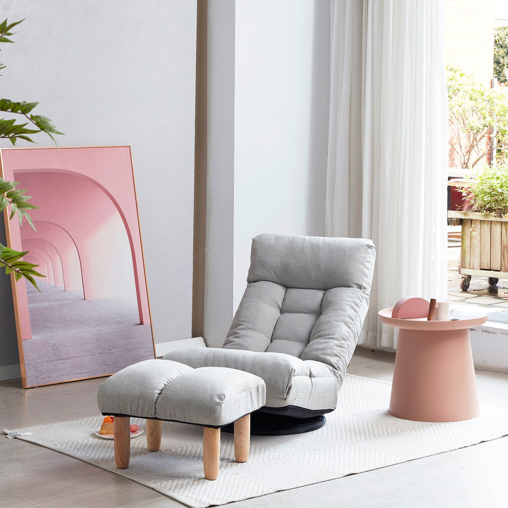 Adjustable Japanese Reclining Floor Chair Sofa With Metal Frame For Living Room