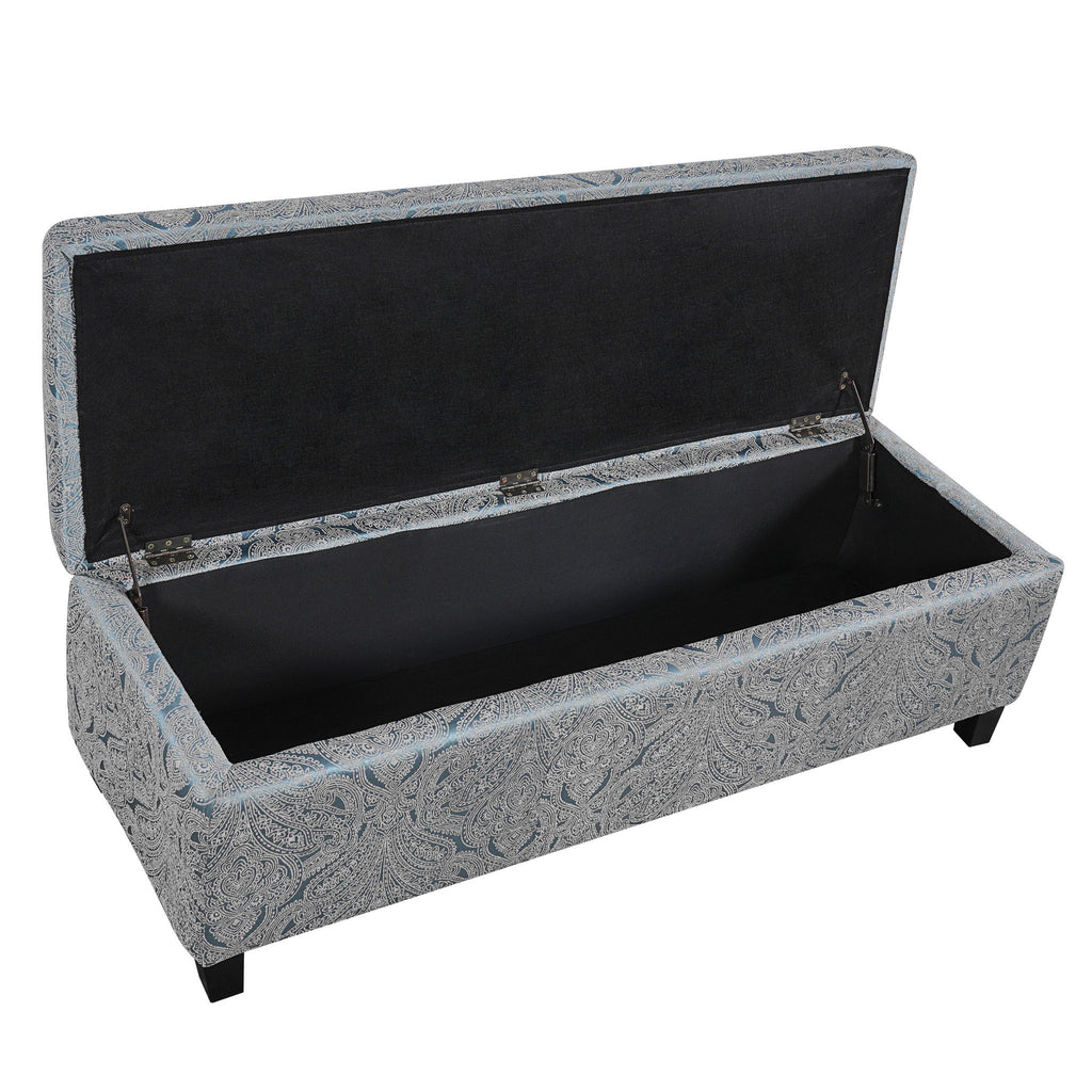 Indoor Storage Ottoman Bench With Hidden Storage - Pattern