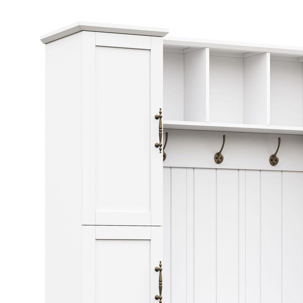 Hall Tree With 4 Side Cabinets