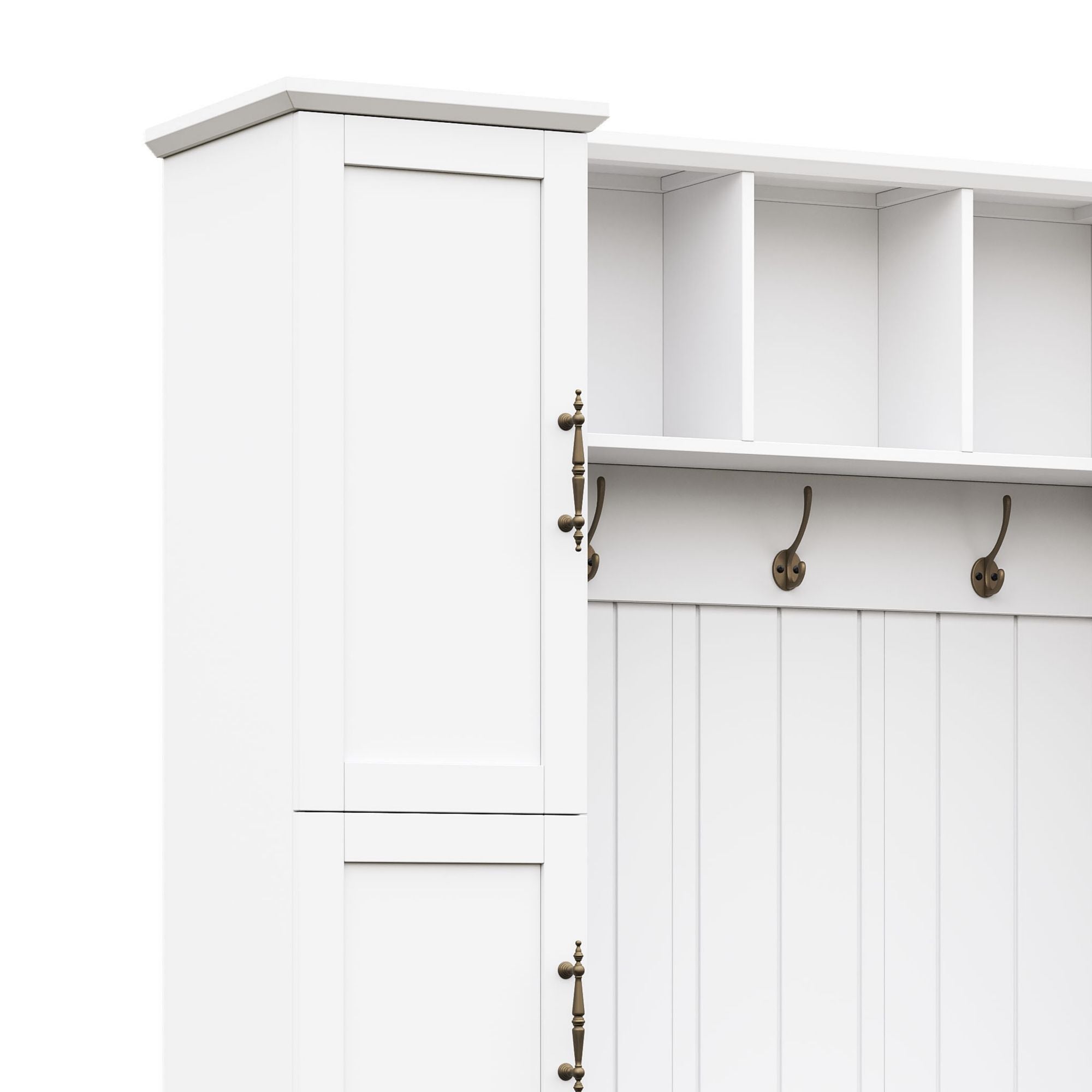 Hall Tree With 4 Side Cabinets