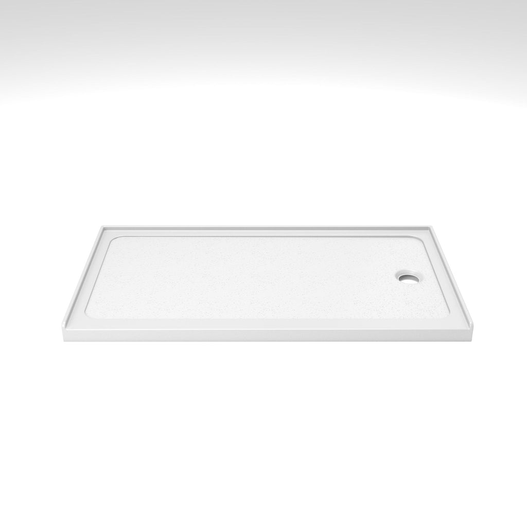 Shower Base Drain With Single Threshold Design