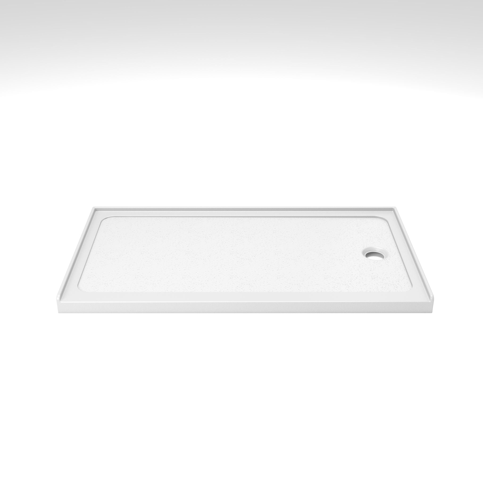 Shower Base Drain With Single Threshold Design
