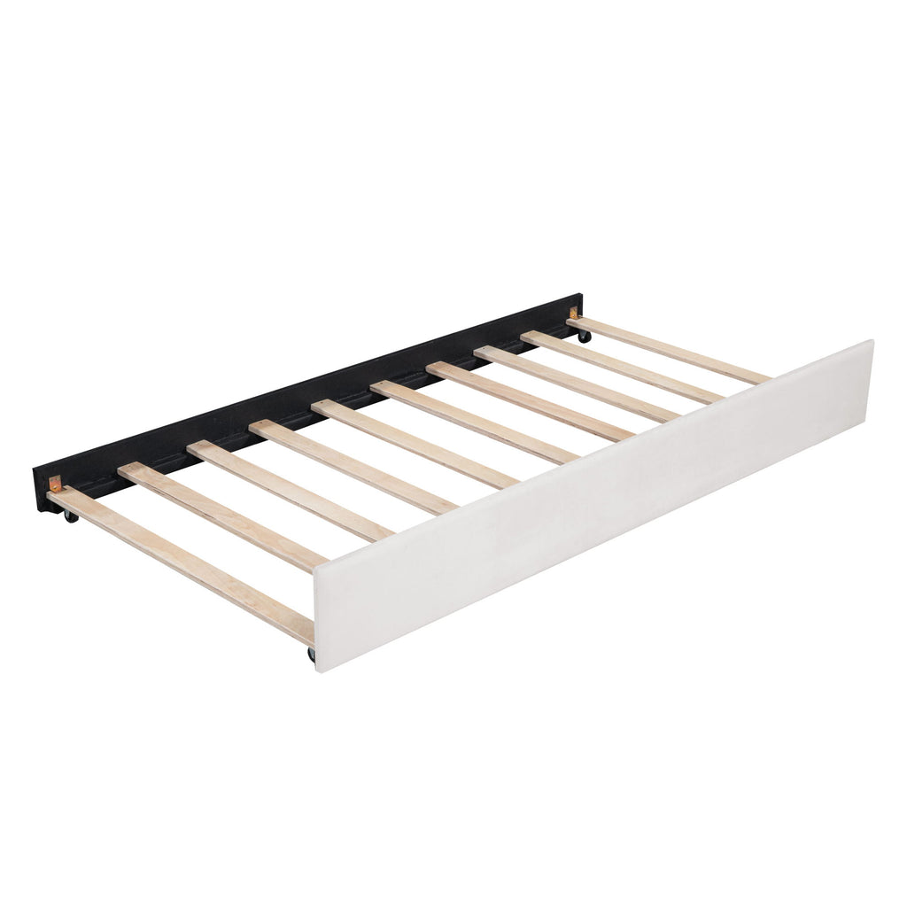 Upholstered Daybed With Ergonomic Design Backrest