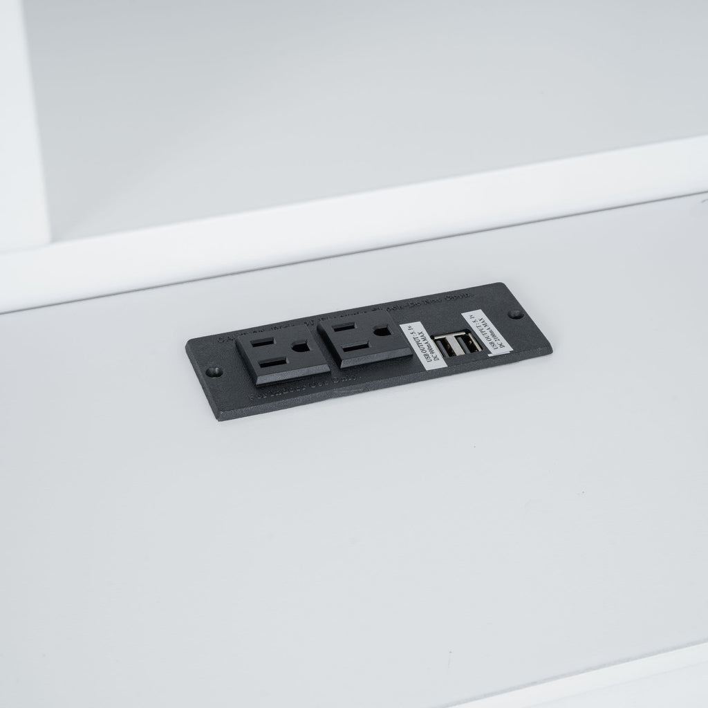 Platform Bed With Multi Storage Headboard, USB And Drawers