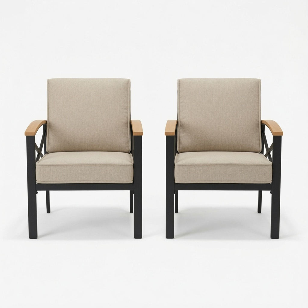 Outdoor Patio Armchair, All Weather (Set of 2)