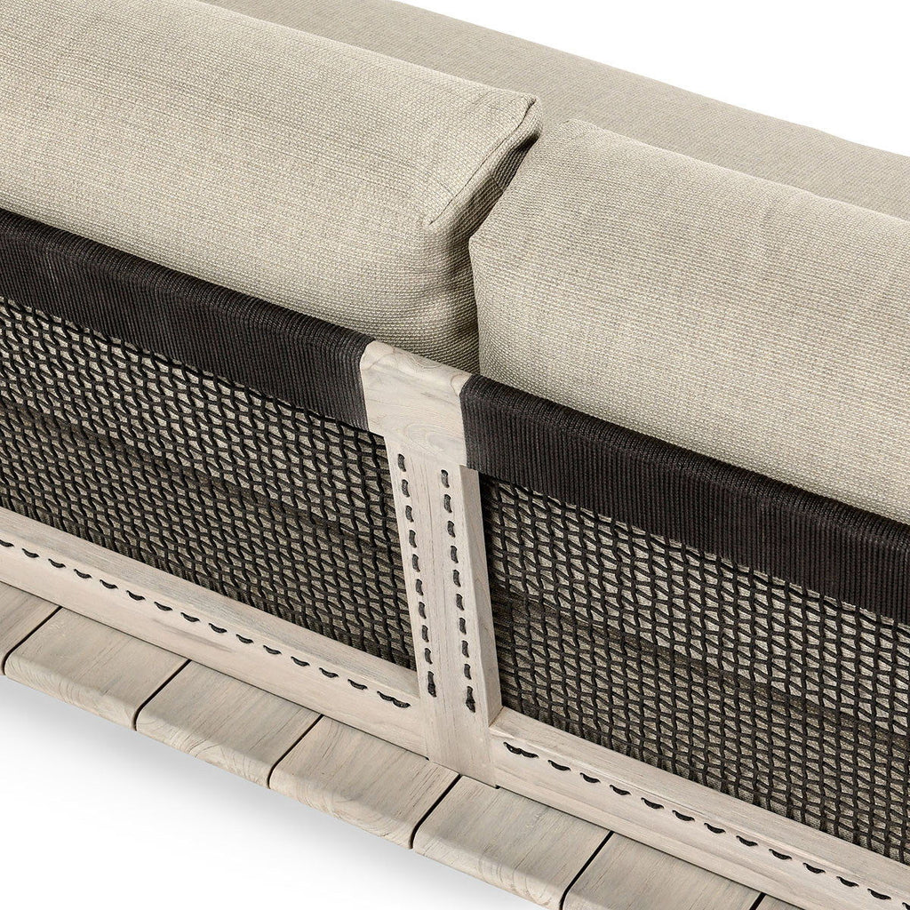 Livia - Teak Outdoor Sofa - Taupe