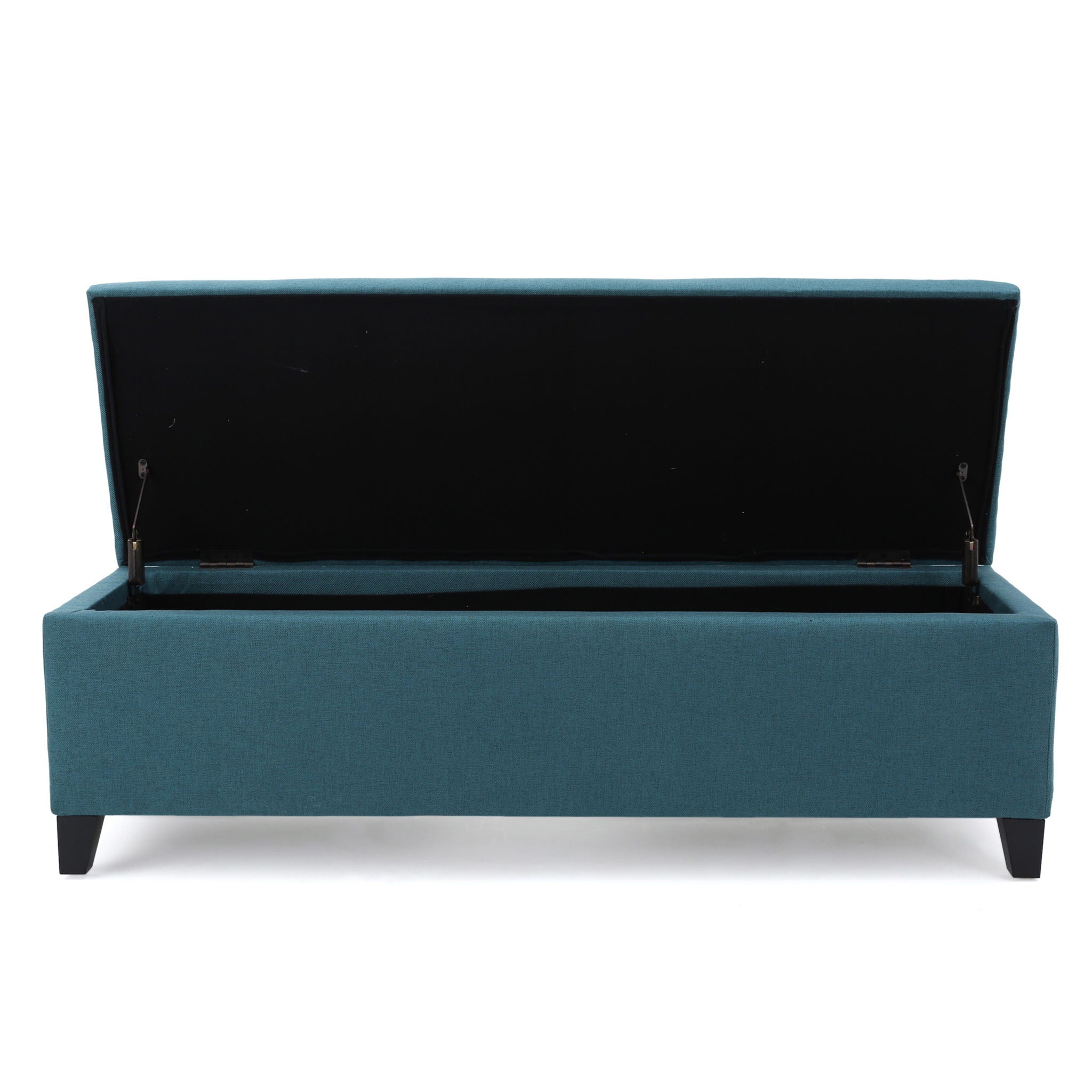 Contemporary Storage Ottoman Bench With Upholstery
