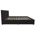 King Upholstered Bed With Storage - Black