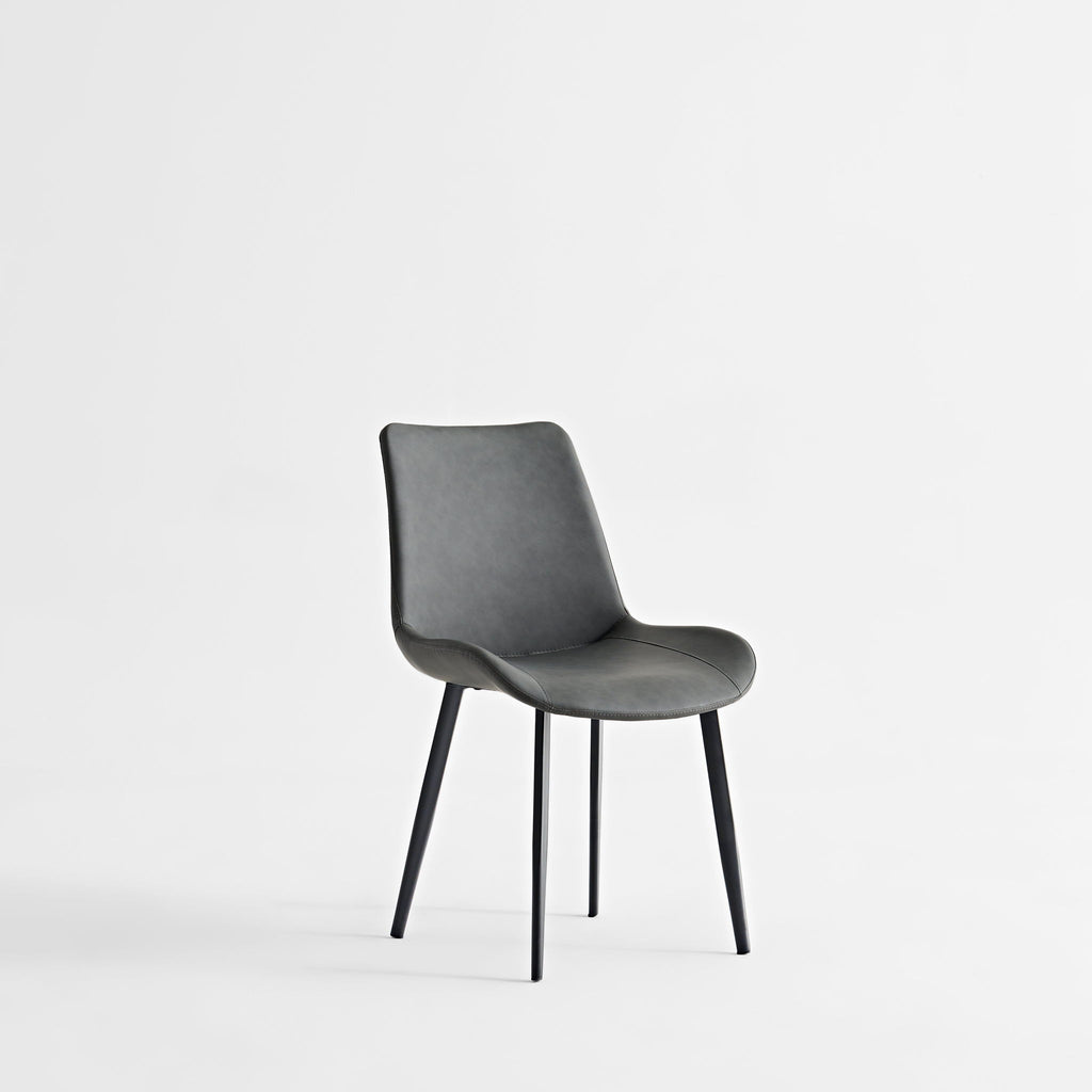 Dining Table Set, Chairs (Set of 2) - Gray
