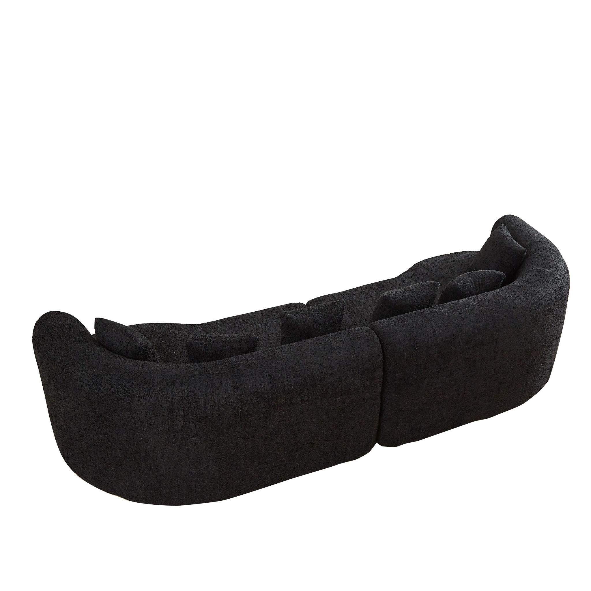 Curved Sectional Sofa With 6 Pillows