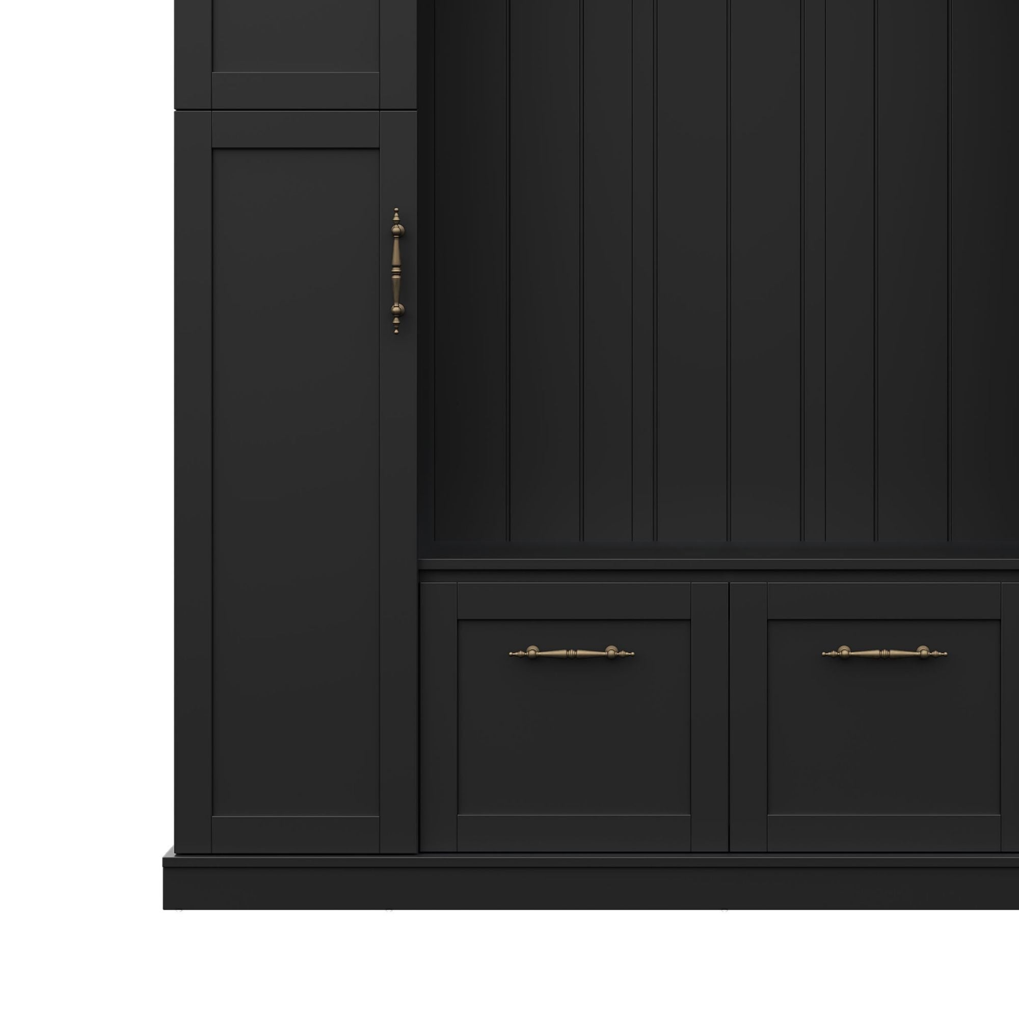 Hall Tree With 4 Side Cabinets