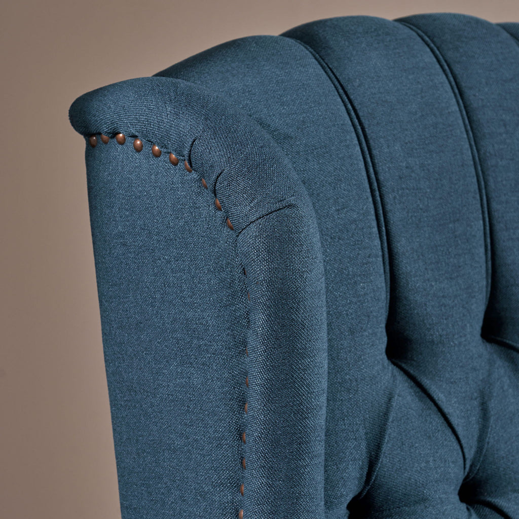 Armchair Recliner With Pushback Mechanism And Wingback Design