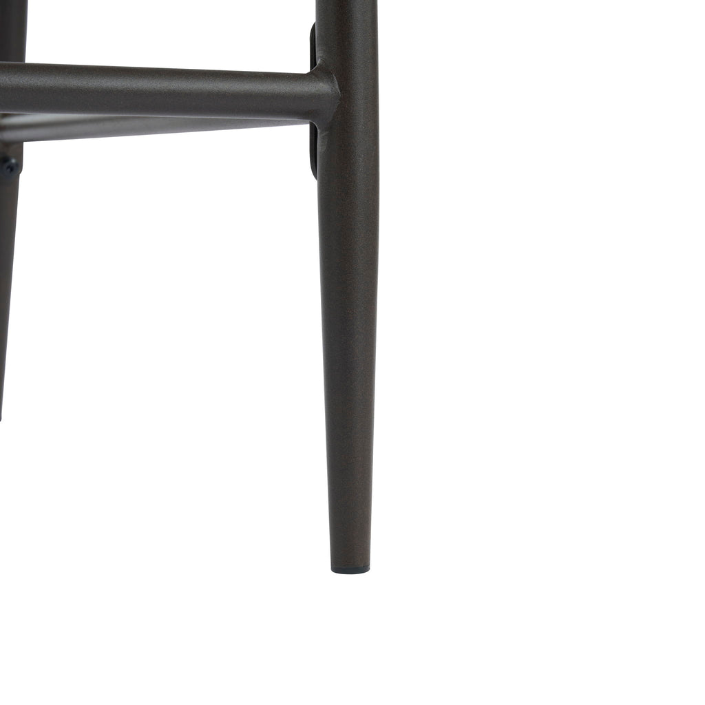 Mid Century Modern Counter Stool Set With Iron Frame