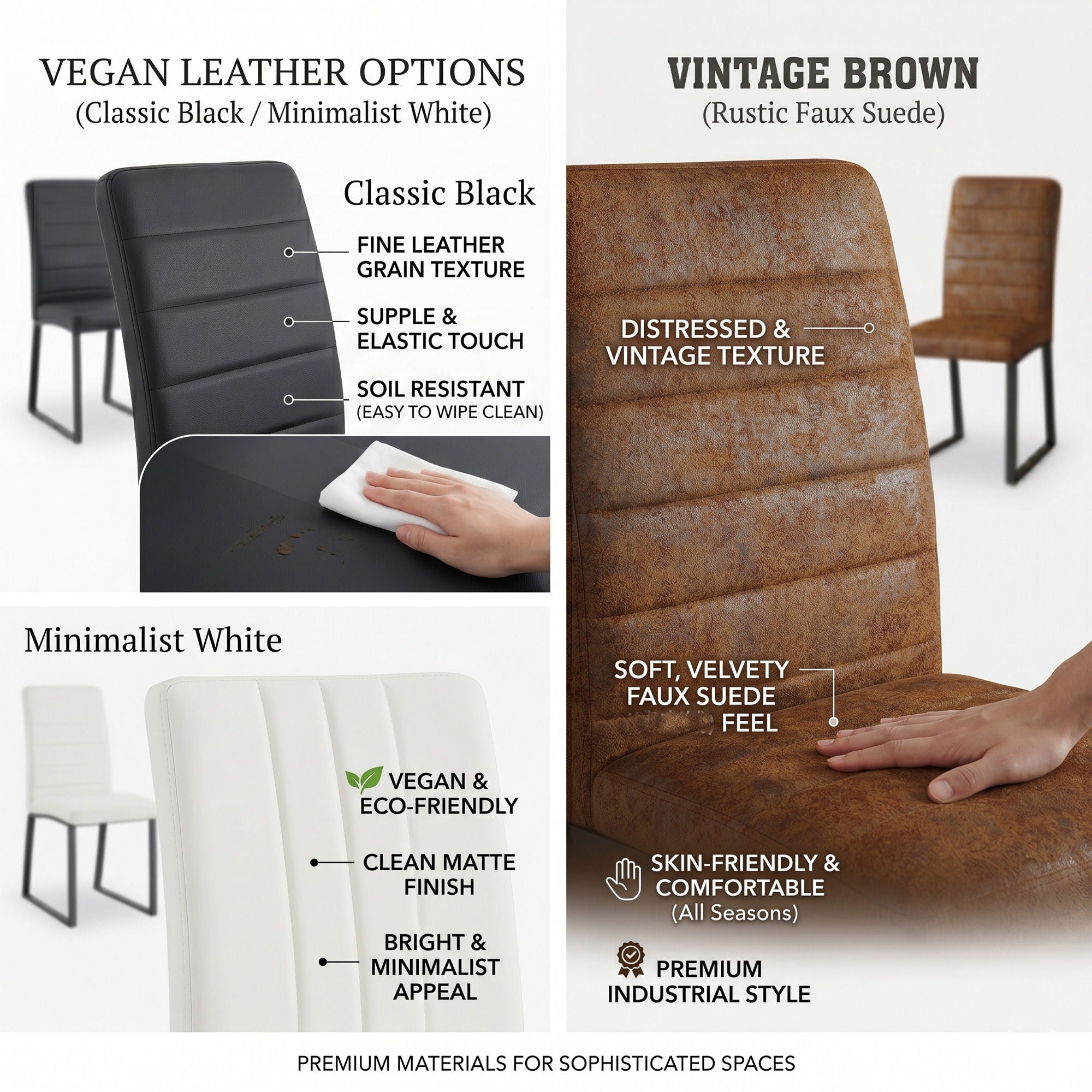 Oversized Square Design Dining Chairs For Home